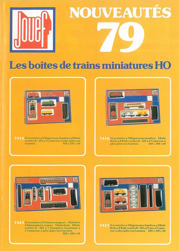 Dépliant nouveautés boites de train 1979