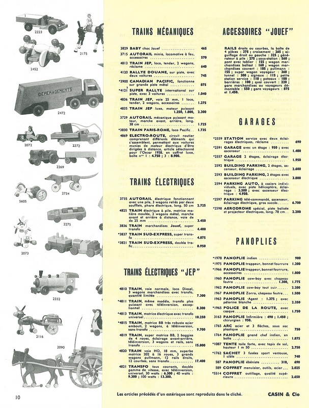Catalogue CASIN 1958 page 11b